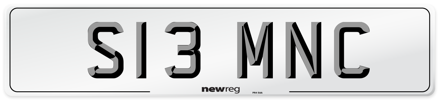 S13 MNC Number Plate from New Reg